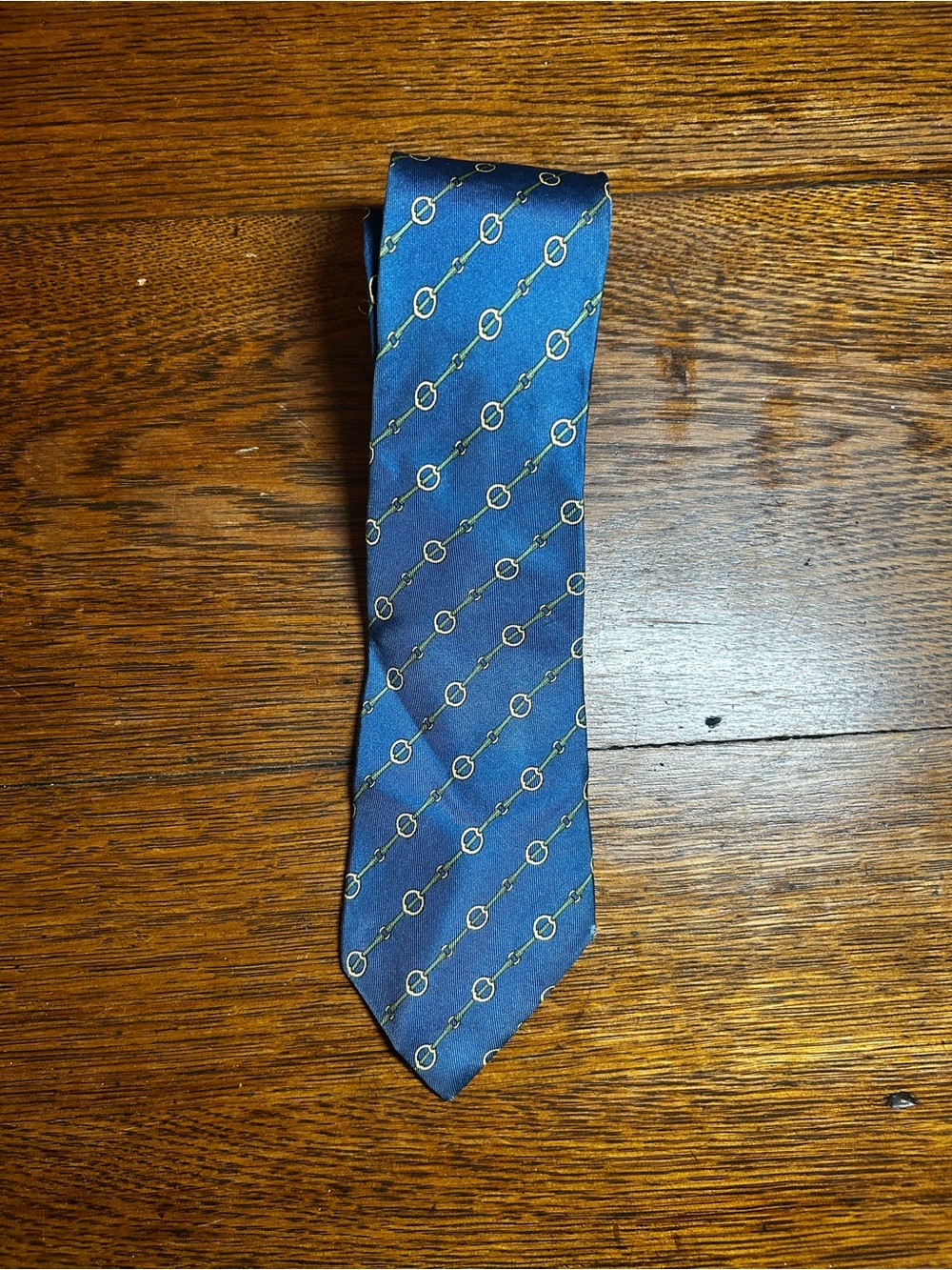 Hermes Classic Blue Patterned Men's Tie